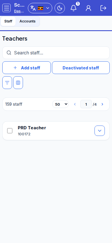 Teachers mobile