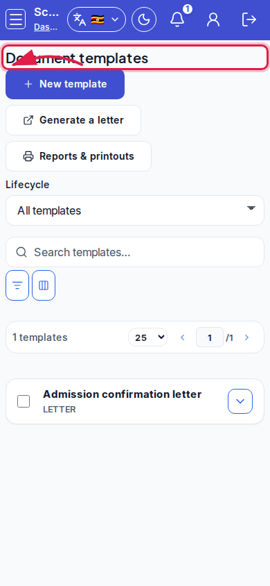 Document templates step 3 mobile