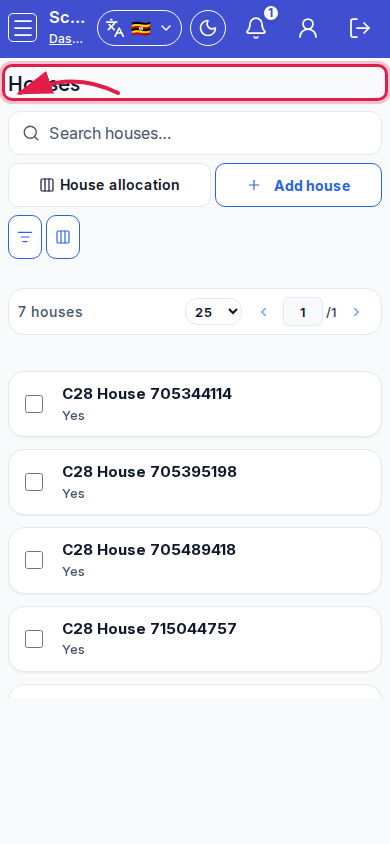 Houses step 1 mobile