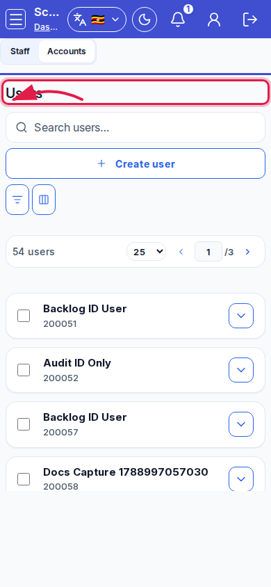 Users step 4 mobile