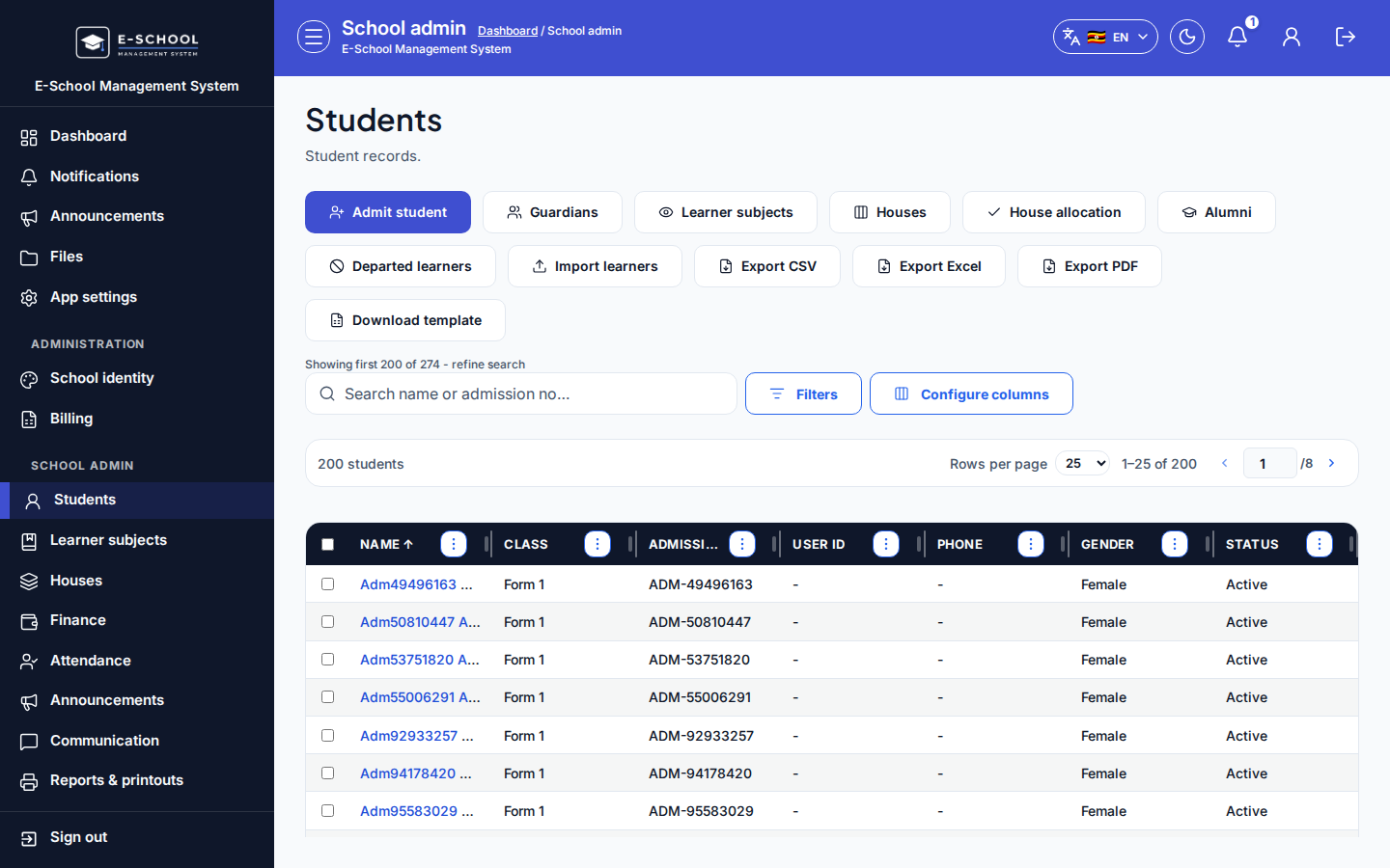 Move student desktop