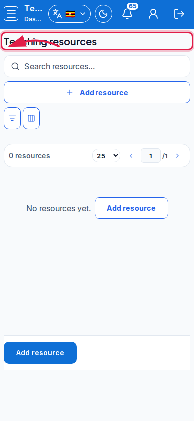 Teaching resources step 4 mobile