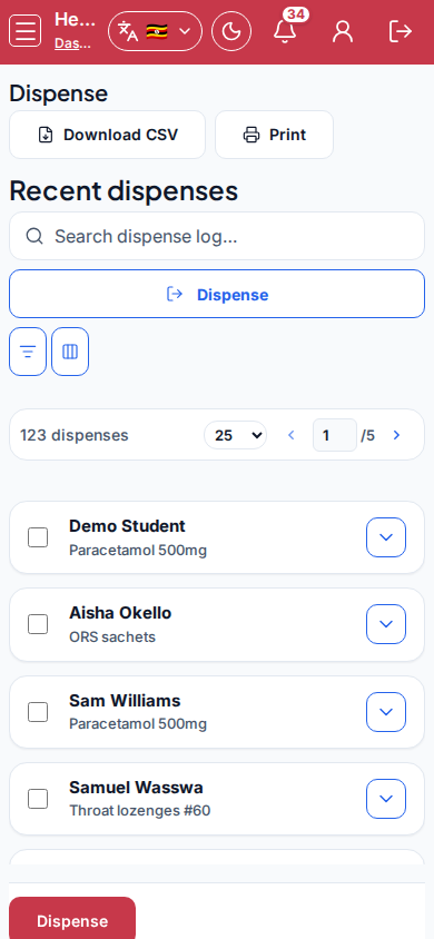 Wydanie leków mobile